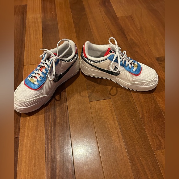 NIKE AIR FORCE 1 SHADOW WOMEN'S MULTI-COLOR SHOES. STYLE CODE: DZ5193 100 - Picture 4 of 7